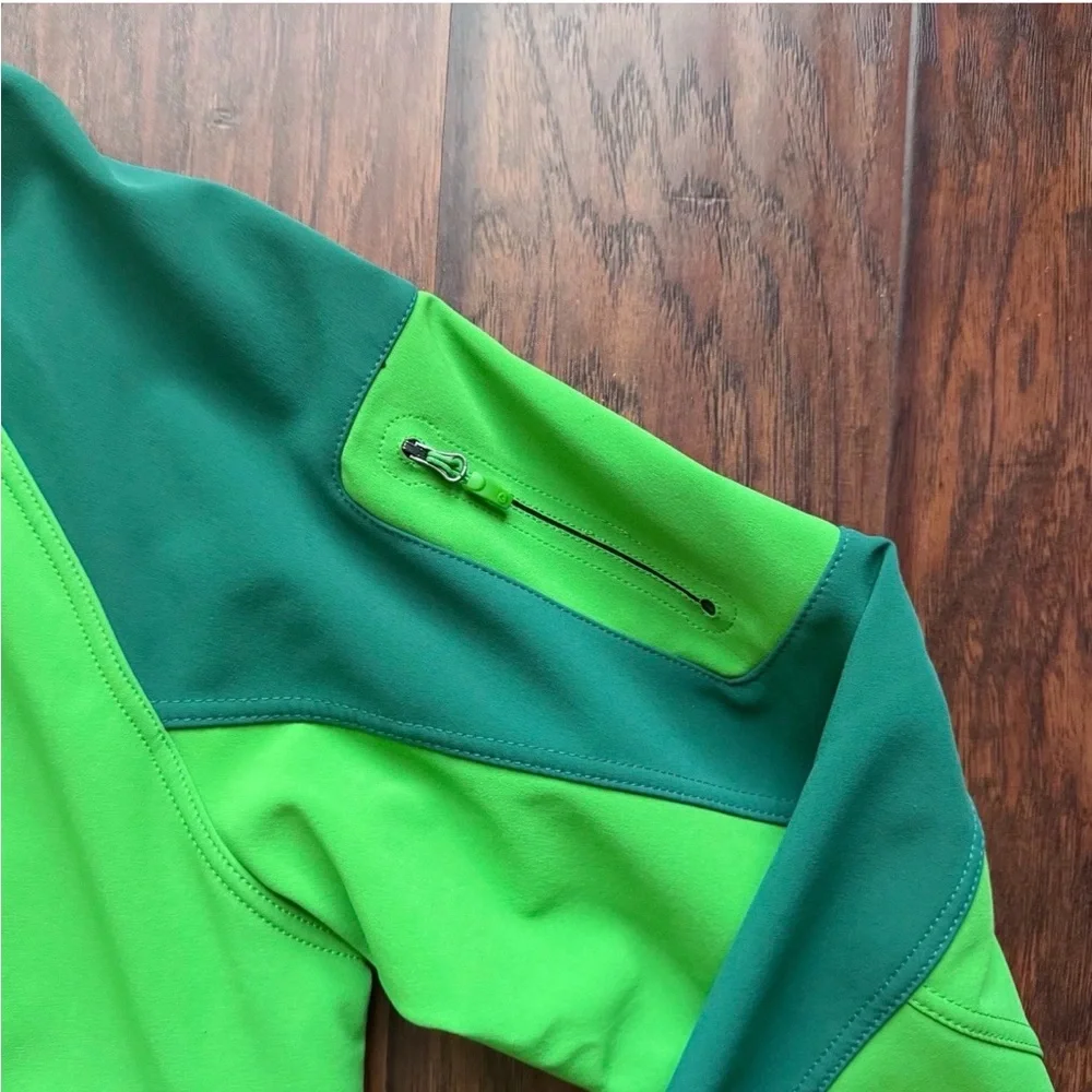 Marmot Gravity Jacket Mens Softshell Full Zip Fleece Lined Windproof Green Large